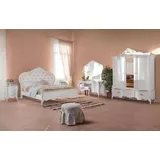Xlmoebel Komplettschlafzimmer Klassisches Schlafzimmermöbel-Set in Weiß, (7-tlg., Schlafzimmer-Set), Hergestellt in Europa weiß