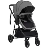 vidaXL 2-in-1 Kinderwagen hellgrau und schwarz 10335