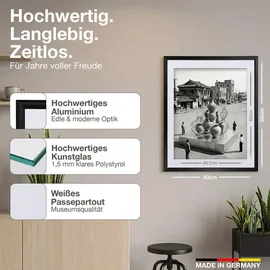 K-Möbel Bilderrahmen Aluminium Schwarz A3 1 St.