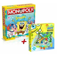 Monopoly SpongeBob Schwammkopf + Spielesammlung Brettspiele Gesellschaftsspiel