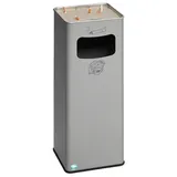 Proregal Klassischer Kombiascher eckig HxBxT 66,5 x 26 x 26 cm Verzinkter Stahl Silber