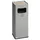 Proregal Klassischer Kombiascher eckig HxBxT 66,5 x 26 x 26 cm Verzinkter Stahl Silber