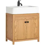 SoBuy Waschbeckenunterschrank Waschbeckenunterschrank 60 x 60 x 35 cm,