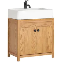 SoBuy Waschbeckenunterschrank Waschbeckenunterschrank 60 x 60 x 35 cm,