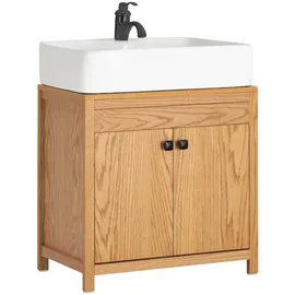 SoBuy Waschbeckenunterschrank Waschbeckenunterschrank 60 x 60 x 35 cm,