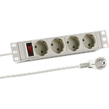 EFB-Elektronik EFB EK631DE.11GR 10? 1HE Steckdosenleiste 4xCEE 7/3 mit Schalter, im Aluprofil, grau