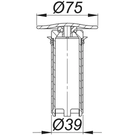 Dallmer Abdeckhaube TELOS mit Standrohr, verchromt
