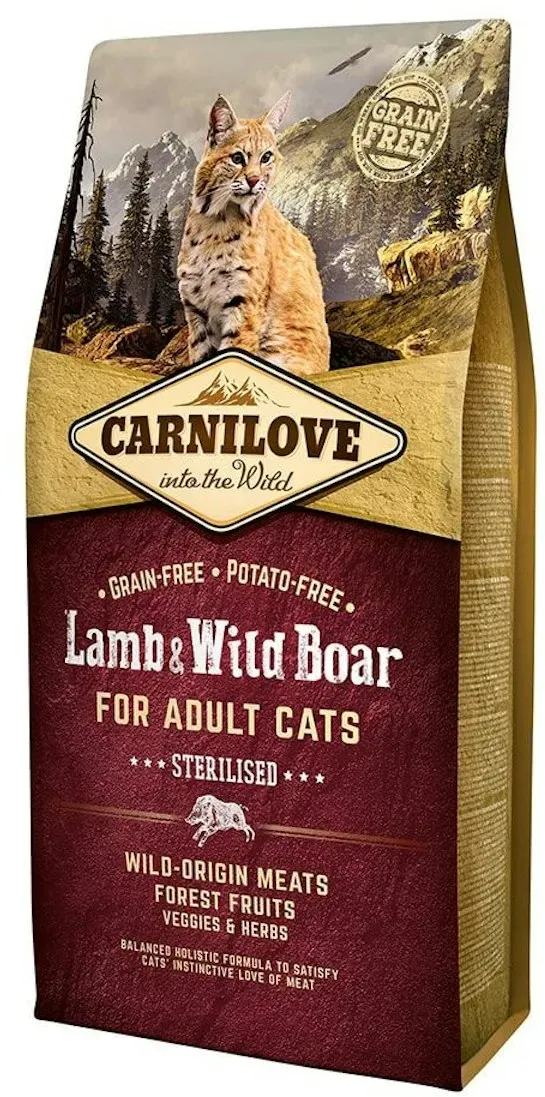 Carnilove Katze Trockenfutter Lamm und Wildschwein 1 x 6kg