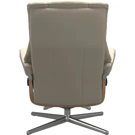 Stressless Stressless® Relaxsessel »Mayfair«, (Set, Relaxsessel mit Hocker), mit Hocker, mit Cross Base, Größe S, M & L, Holzakzent Eiche beige