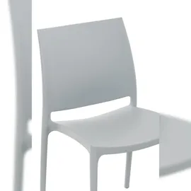 CLP Gartenstuhl Maya 44 x 44 x 81 cm grau 4 St.