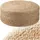 Tectake Handgefertigter Beige, rund, 58x22x58 cm, Wohnzimmer, Hocker, Poufs