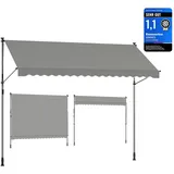Songmics Klemmmarkise 350 x 120 cm grau