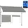 Songmics Klemmmarkise 350 x 120 cm grau