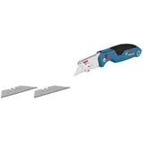 Bosch Professional Universal Klappmesser mit Klingenfach im Metall-Griff (inkl. 3x Klingen, Blister) - Amazon Exclusive Set