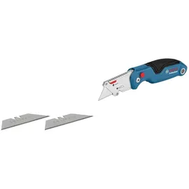 Bosch Professional Universal Klappmesser mit Klingenfach im Metall-Griff (inkl. 3x Klingen, Blister) - Amazon Exclusive Set