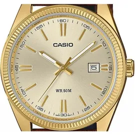 Casio Herrenuhr Quarz mit Lederband