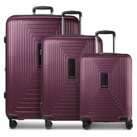 Redolz Essentials 14 Koffer-Set 3-tlg. rot/aubergine metallic