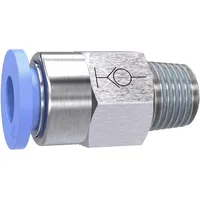 Riegler Gerade Steckverschraubung »Blaue Serie«, selbstabsper., R 1/8 a.,