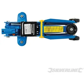 Silverline Rangierwagenheber Stahl 2 t blau/schwarz/gelb