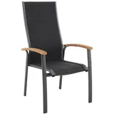 MWH Das Original Royal Kensington Plus Stapelsessel 63 x 68,5 x 111 cm grau/teak