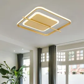GLOBO Deckenleuchte 1x LED 36W eckig goldfarben
