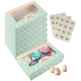 Lvcky 12-teilige Tortenschachtel aus Papier, Gebäckbehälter, keksdose weihnachten,süßigkeiten,kuchenbehälter,geschenkschachtel macarons box 8,2 zoll