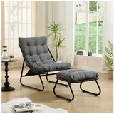 FELIXLEO Schaukelsessel Papasan Rattansessel Drehbar 360 Grad mit Polster Beige Braun (1-St)