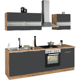 kochstation Küchenzeile KS-Luhe 240 cm grau
