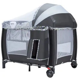 Costway 3 in 1 klappbares Reisebett Grau 0 x 0 cm