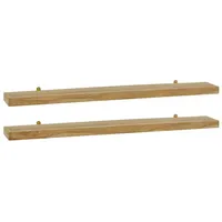 vidaXL Wandregal 2 Stk. 110 x 15 x 4 cm Braun