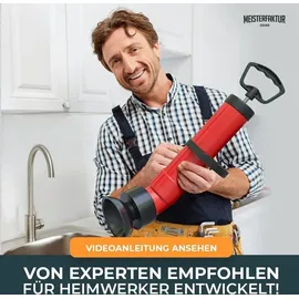 Meisterfaktur Rohrreinigungspumpe mit 3 Aufsätzen Rot [2L]