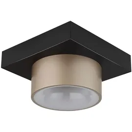 GLOBO Raymond 1 eckig schwarz-gold Kunststoff, Metall