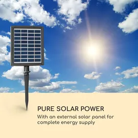 Blumfeldt Mystic Tree Solarbrunnen, LED-Beleuchtung, Polyresin| Dunkles Holz