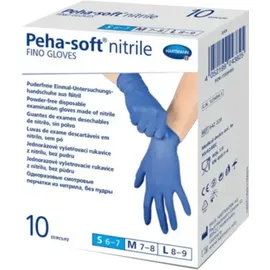 Hartmann Peha-soft nitrile fino puderfrei unsteril Untersuchungshandschuhe Gr. S, 10 Stück