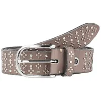 B.belt Nietengürtel Leder 95 cm braun