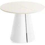 ESSTISCH Lamio runder ausziehbarer, Beige Cashmere 120-200/120/76 cm