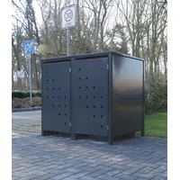 SRM Design 2 Mülltonnenboxen Modell No.3 Anthrazit komplett RAL7016