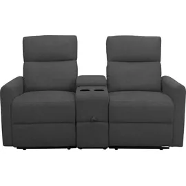 Home Affaire 2-Sitzer HOME AFFAIRE "Daoulas, 2er-Kinosofa, TV-Sessel, Multimedia-Sofa", grau (anthrazit), B:167cm H:102cm T:95cm, Webstoff (95% Polyester 5%Nylon), Sofas, Kinosofa mit Relaxfunktion, Getränkehalter und Stauraum