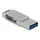 DeLock 54075 USB-Stick Glas 64GB Silber 54075 USB, USB-A, USB-C®