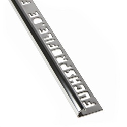 Fuchs Design Fliesenschiene, BxL: 3,2 x 250 cm, Edelstahl - silberfarben