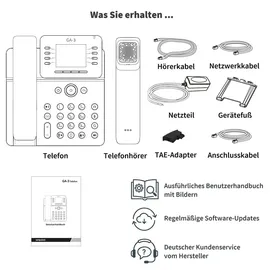 GEQUDIO GA-3 Telefon mit Anrufbeantworter