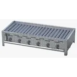 Profi Gasgrill mit Grillrost, 6-flammig, 24 KW, Piezo Zünder, 6 x Gasregler stufenlos, Gasbräter inkl. Grillrost Edelstahl, Abtropfblech, Brennerabdeckung, Gasschlauch und Druckminderer