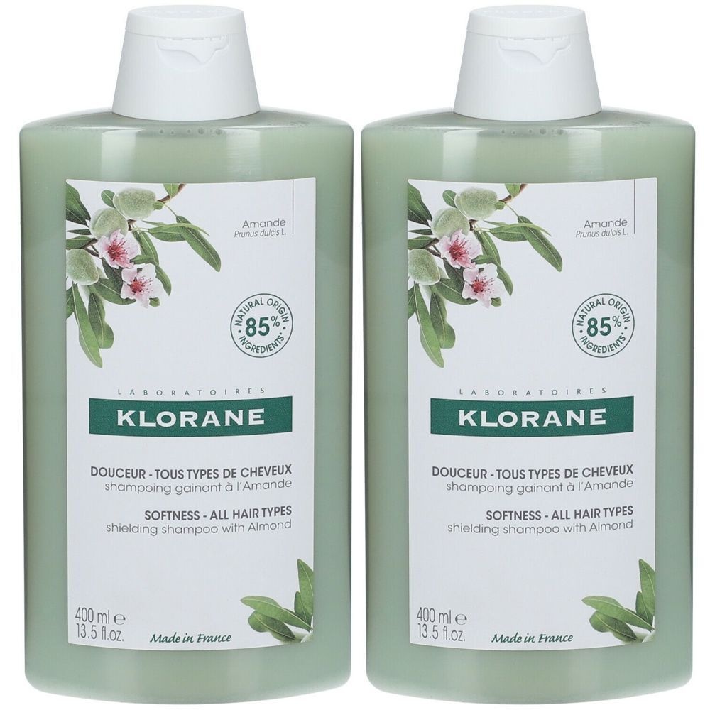 KLORANE Shampoing gainant à l'Amande 2x400 ml shampooing