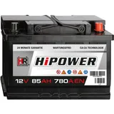 HR HiPower Autobatterie 12V 85Ah 780A/EN Starterbatterie ersetzt 80AH 77AH 74AH 75AH 72AH