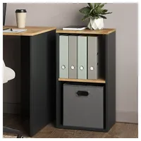 Vicco Bücherregal Tomy 40 x 30 x 74 cm Anthrazit/Goldkraft Eiche