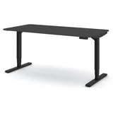 Assmann Electronic ASSMANN Schreibtisch Anthrazit Schwarz, Metall, 160x127x80 cm, Arbeitszimmer, Schreibtische, Bürotische