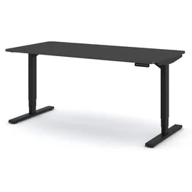 Assmann Electronic ASSMANN Schreibtisch Anthrazit Schwarz, Metall, 160x127x80 cm, Arbeitszimmer, Schreibtische, Bürotische