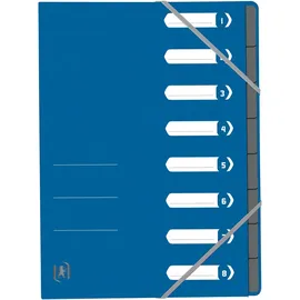 Oxford Ordnungsmappe Top File+ A4 8 Fächer 390g blau