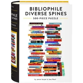 Chronicle Books Bibliophile Diverse Spines 500-Piece Puzzle