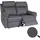 MCW 2er Kinosessel MCW-L94, Relaxsessel Fernsehsessel Sofa, Armlehne Liegefunktion Nosagfederung Stoff/Textil ~ dunkelgrau